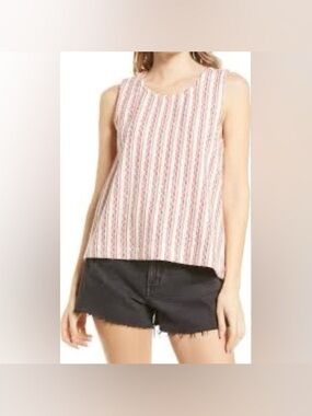 NEW! Madewell | Bouclé Stripe Cross-Back Tank Top - Size Extra Small